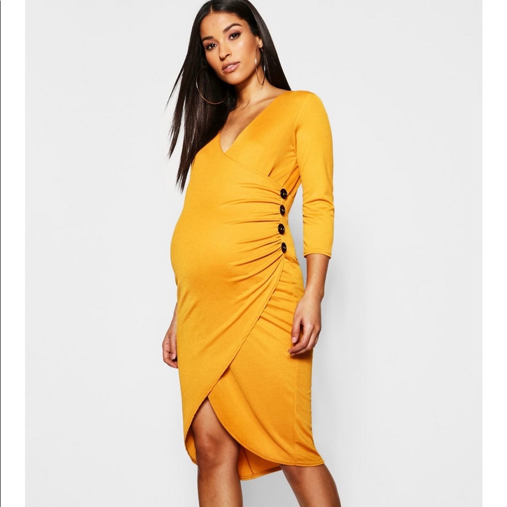 Boohoo Maternity Midi Dress